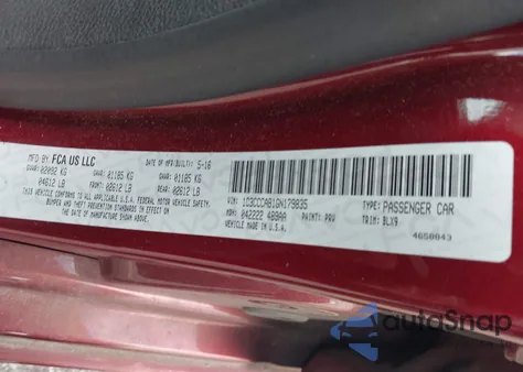 2016 Chrysler 200 Limited Platinum from USA, damaged, VIN 1C3CCCAB1GN179835